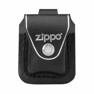 Чохол для запальнички ZIPPO, шкіряний, чорний ZIPPO чохол фото