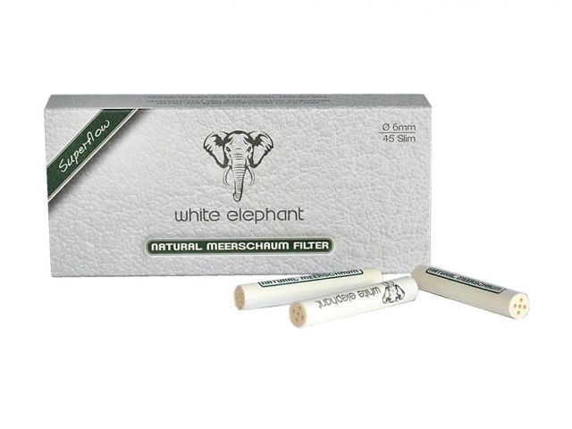 Фільтри для трубок "White elephant" Meerschaum Slim 6мм 45шт White Elephant фото