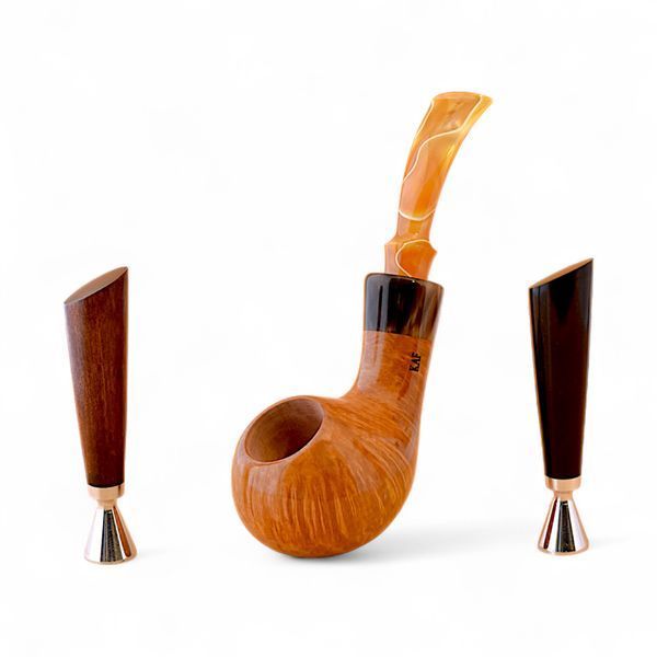 Трубка ручної роботи з дерева бріара KAFpipe №1195 briar1195 фото