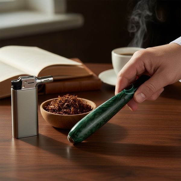 Трубка ручної роботи Сігара з дерева бріара Freehand KAFpipe №1164 briar1164 фото