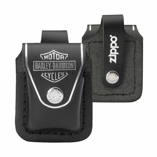 Чохол для запальнички ZIPPO Harley Davidson, шкіряний, чорний ZIPPO Harley Davidson фото